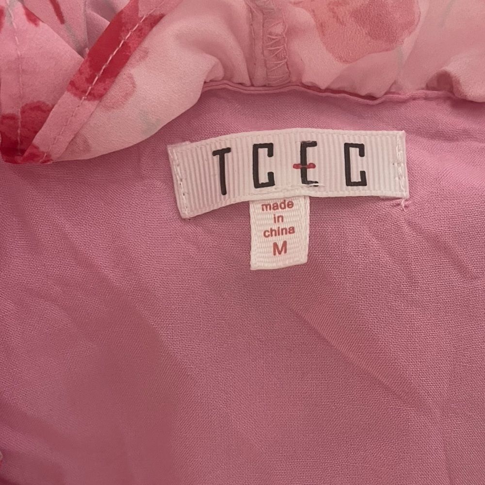 TCEC PINK FLORAL DRESS SIZE MEDIUM RARE - Picture 10 of 16